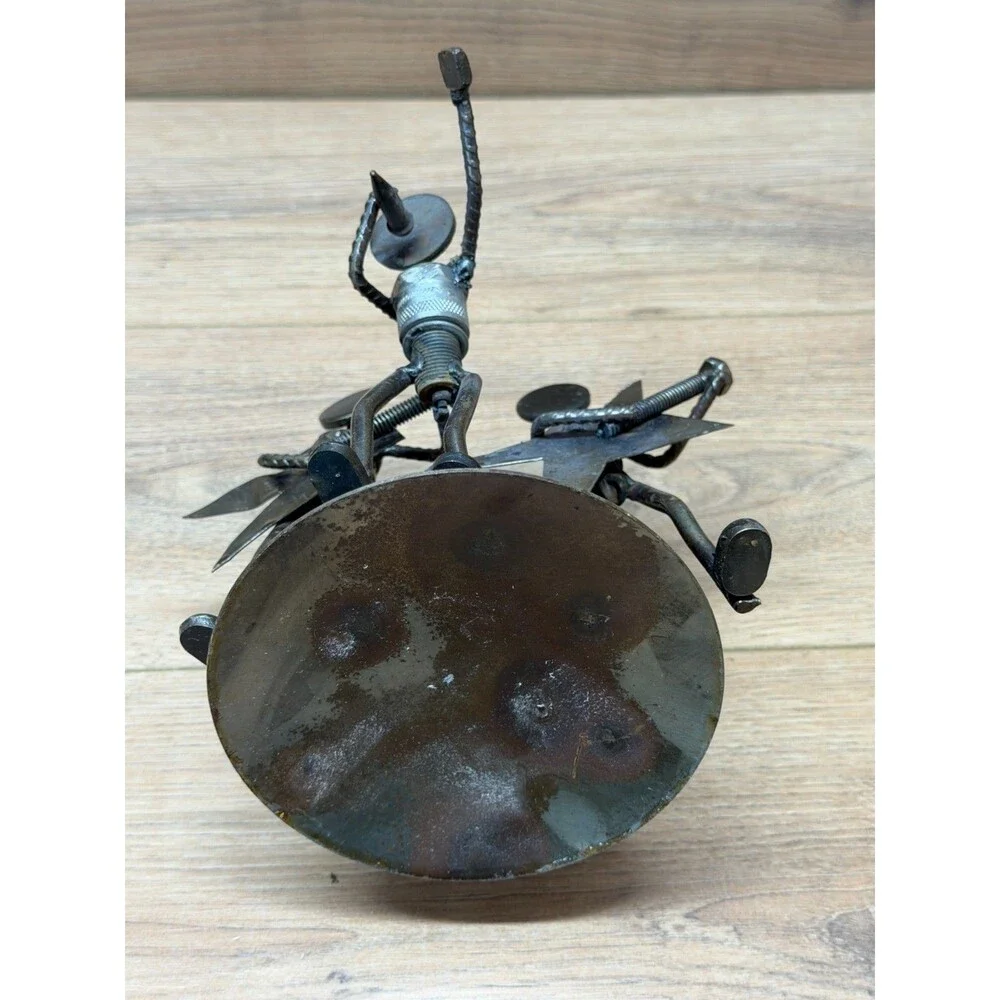 Metal Nuts and Bolts 4 Piece Rock Band Sculpture Figurine Steampunk